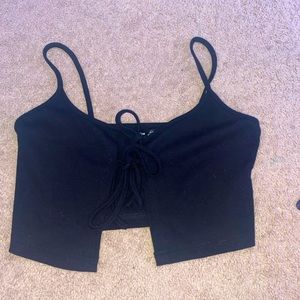 tie front crop top